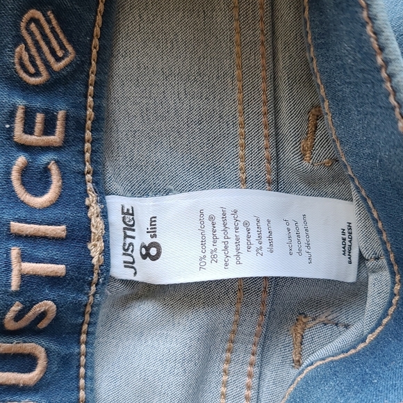 NEW Girls Justice Skinny Jeggings size 8 Slim - Picture 3 of 3